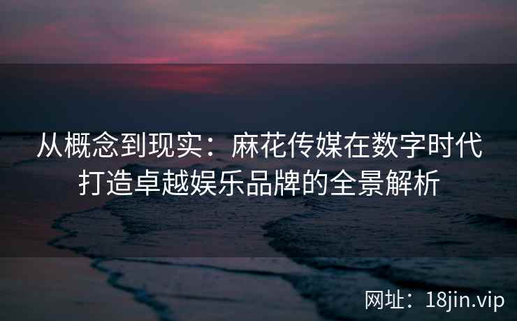从概念到现实：麻花传媒在数字时代打造卓越娱乐品牌的全景解析  第1张