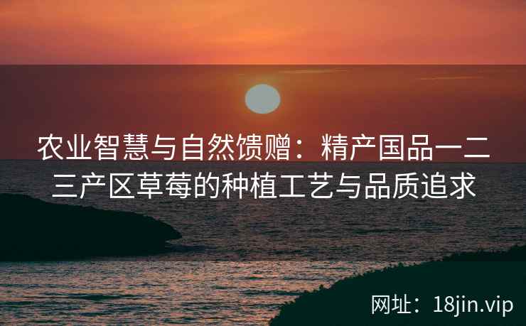 农业智慧与自然馈赠：精产国品一二三产区草莓的种植工艺与品质追求  第2张