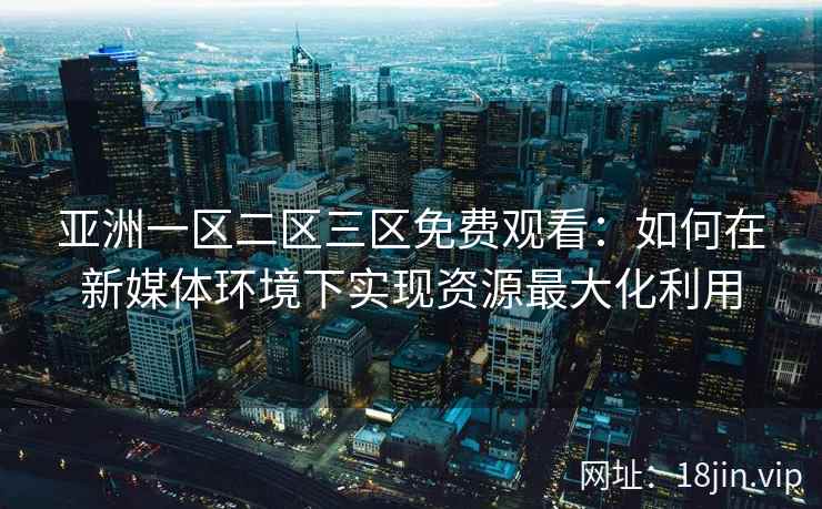 亚洲一区二区三区免费观看：如何在新媒体环境下实现资源最大化利用  第2张
